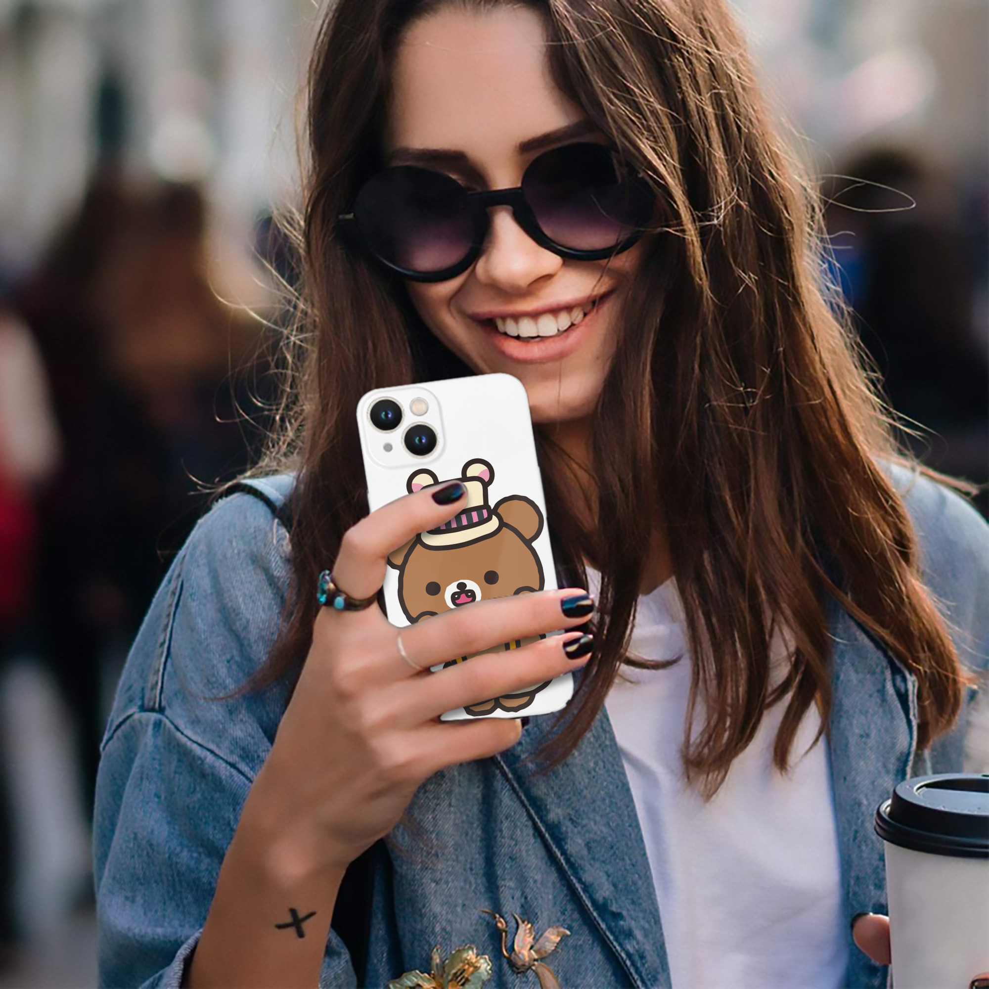 （画像用） リラックマ リラックマ キイロイトリ Rilakkuma Korilakkuma Kiiroitori 【iPhone 14シリーズ対応】ハードケース